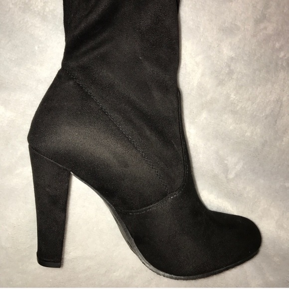 Black Over The Knee Boots - Picture 5 of 6